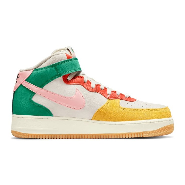 Nike Air Force 1 Mid M DR0158 100 beige rose multicolore vert