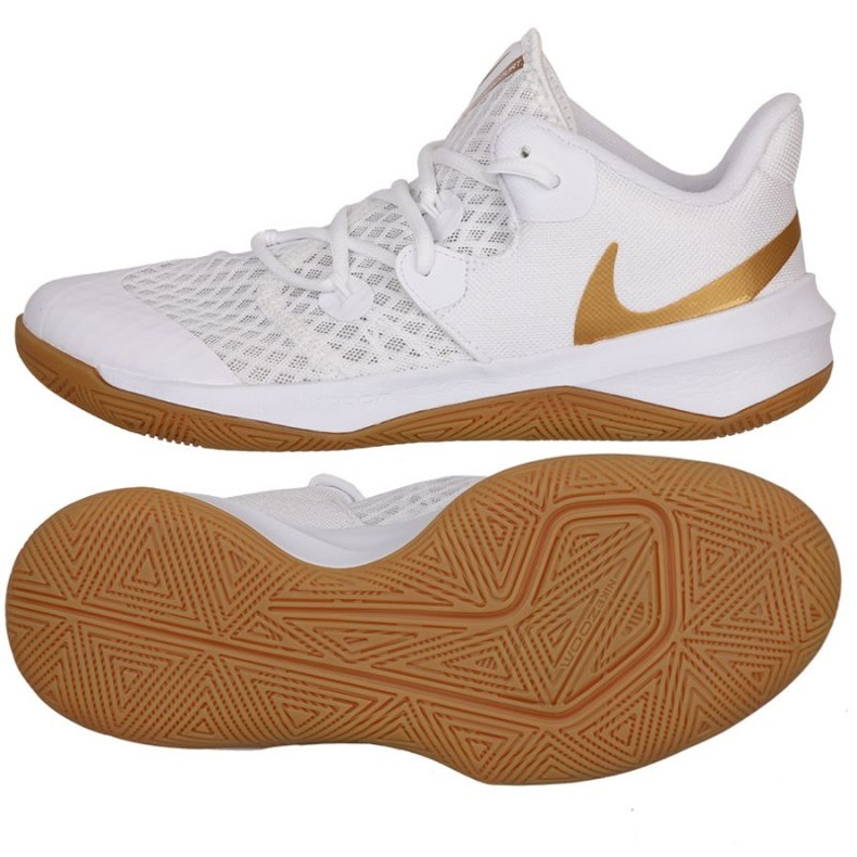 Chaussure de volleyball Nike Zoom Hyperspeed Court DJ4476-170 blanche blanche