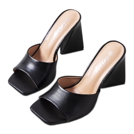 Chaussons noirs sur le poste d'Istila