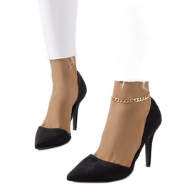 Escarpins noirs avec découpes Nasmah décoratives