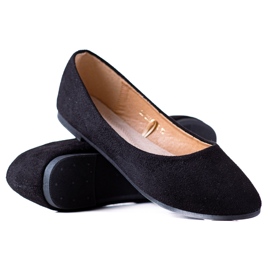 W. Potocki Ballerines en daim de Potocki noir