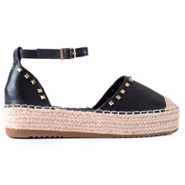 SHELOVET Espadrilles à clous noir