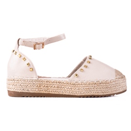 SHELOVET Espadrilles à clous beige