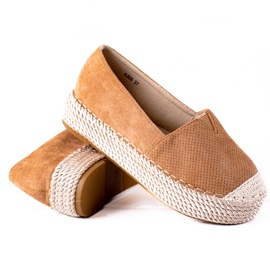 SHELOVET Espadrilles en daim brun SHELOVET Espadrilles en daim brun