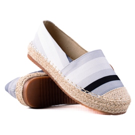 SHELOVET Espadrilles à rayures noir multicolore