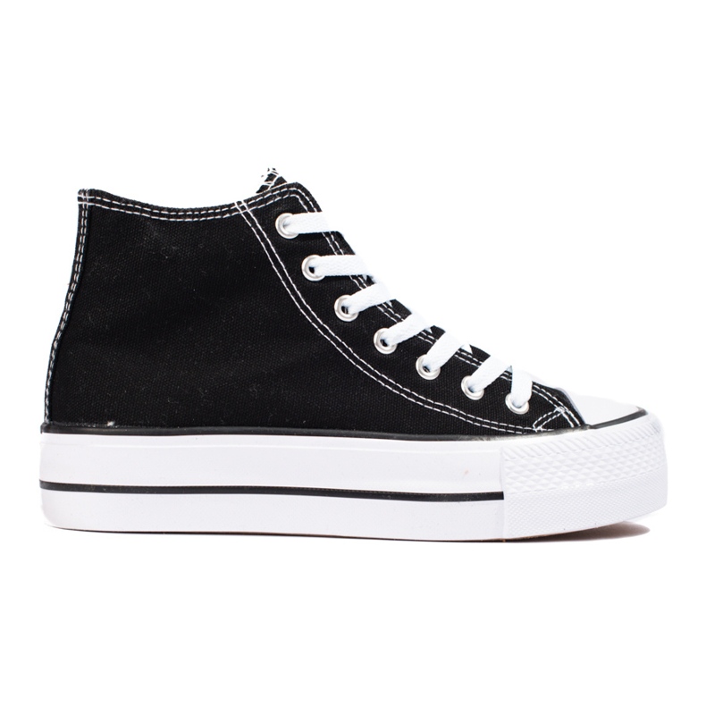 SHELOVET Baskets hautes sur la plate-forme le noir SHELOVET Baskets hautes sur la plate-forme le noir