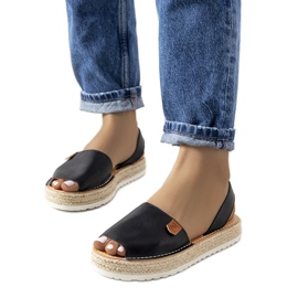 Espadrilles noires sur la plateforme Verdam