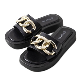 Chaussons noirs avec chaîne Bragg