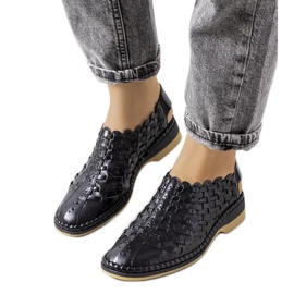 Sandales noires ajourées Carvalho