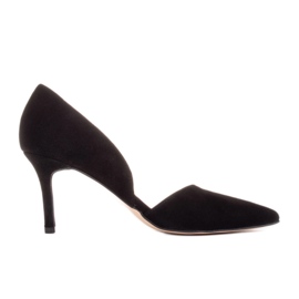 Marco Shoes Escarpins subtils en daim naturel noir