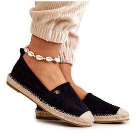 PE1 Espadrilles en daim pour femme Noir Joaquin