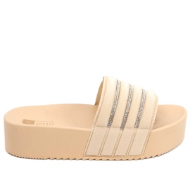 Chaussons à semelles hautes Leah Beige