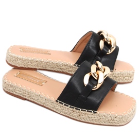 Espadrilles avec chaîne Doria Black noir