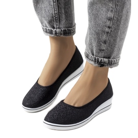 Baskets compensées noires Friis