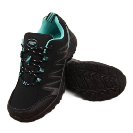Chaussures de trekking femme imperméables noir et menthe American Club