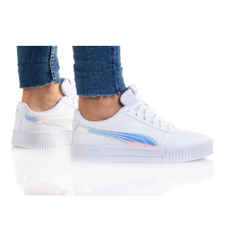Puma Carina Holo Jr 383741 01 blanche Puma Carina Holo Jr 383741 01 blanche