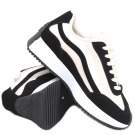 Baskets Zuri noires beige