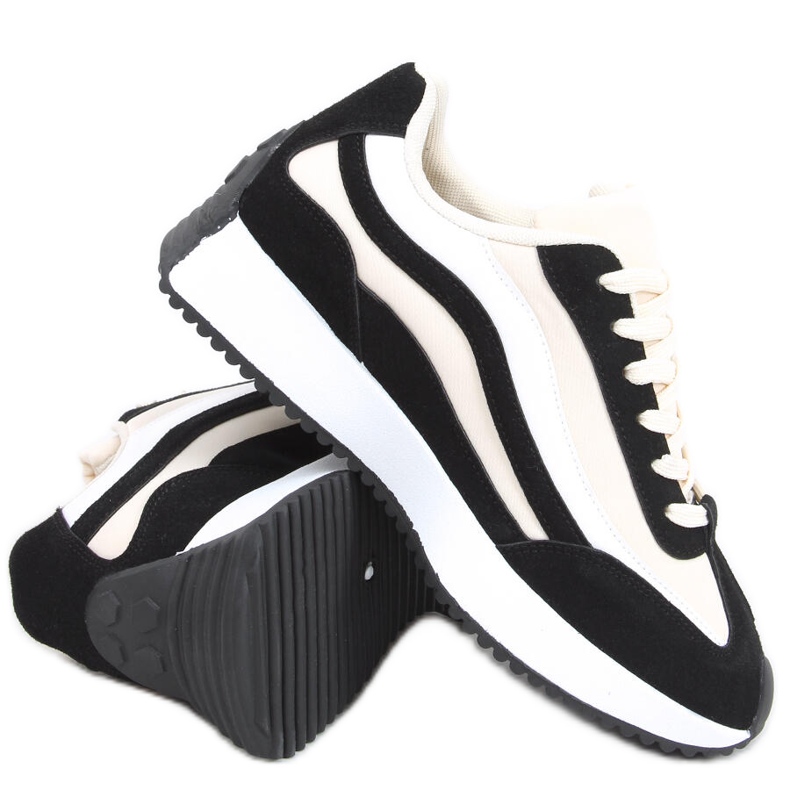 Baskets Zuri noires beige le noir