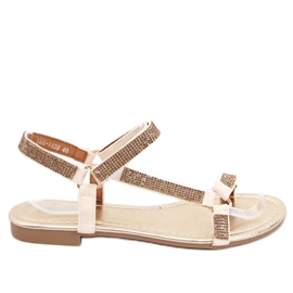 Sandales femme Azza Gold beige doré