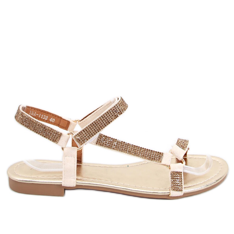 Sandales femme Azza Gold beige d'or