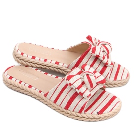 Chaussons femme Adana Rouge beige noir