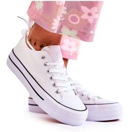FS3 Baskets Classiques Pour Femmes Sur La Plateforme Blanc Conelle blanche