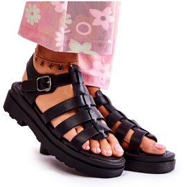 PG1 Sandales à lanières à la mode Malien noir le noir