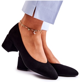 Escarpins En Daim À Talons Bas Torino Noir le noir