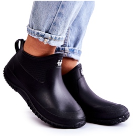Bottes en Caoutchouc Basses Noires pour Femme Eldora