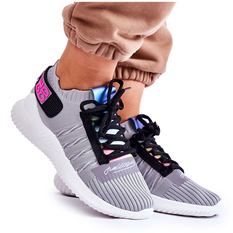 Chaussures de Sport Femme Slip-on Gris Klayra Chaussures de Sport Femme Slip-on Gris Klayra