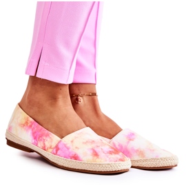 Espadrilles Femme Slip-On Rose-Jaune multicolore