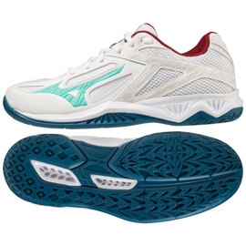 Chaussures de volley-ball Mizuno Lightning Star Z6 V1GD210348 blanche blanche