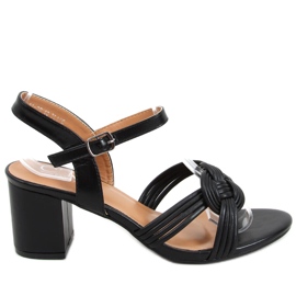 Sandales noires à talons Jessa