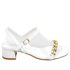 Sandales à talons bas de Daphne White blanche