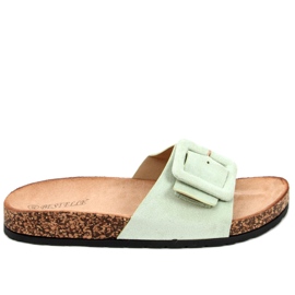 Chaussons Priya LT.GREEN semelle liège vert Chaussons Priya LT.GREEN semelle liège vert