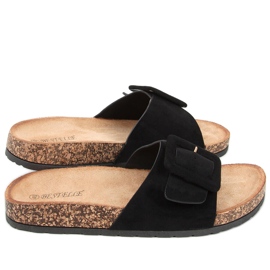 Chaussons Priya Black semelle liège le noir