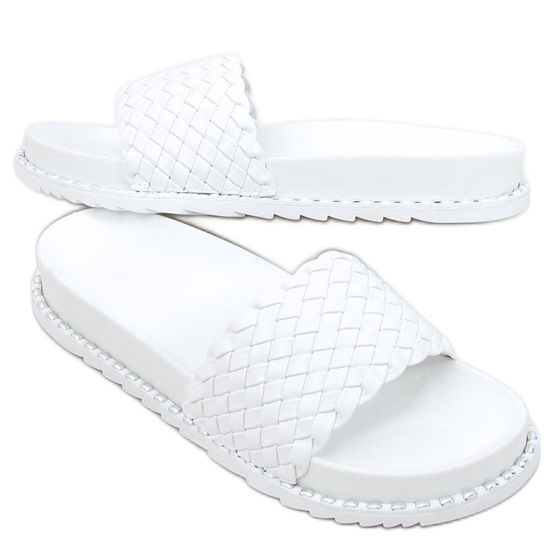 Chaussons femme Edna White blanche
