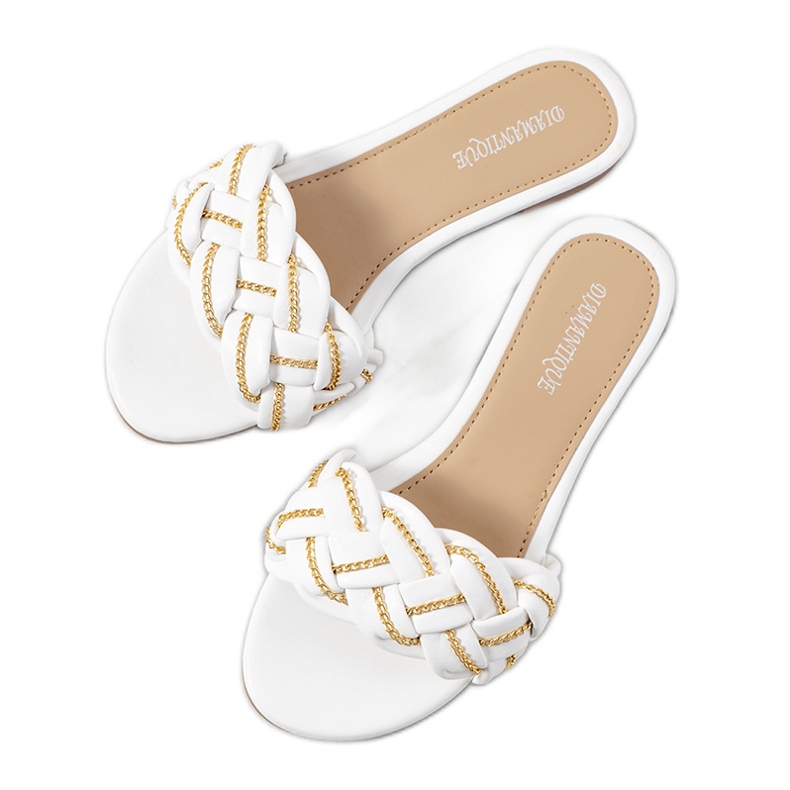 BM Chaussons Correra élégants blancs blanche