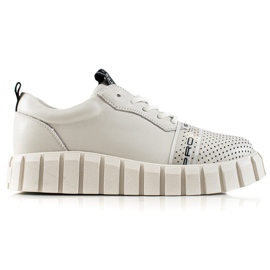 ARTIKER Chaussures en cuir à la mode blanches
