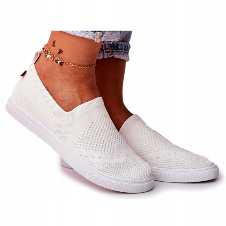Baskets blanches pour femmes Baskets à enfiler Big Star FF274A608