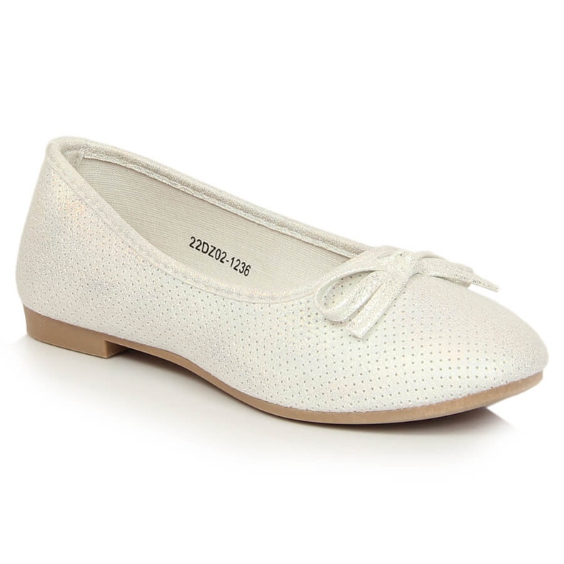 Ballerines fille à nœud blanc eVento blanche multicolore