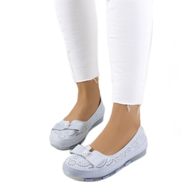 Mocassins en cuir bleu Catane