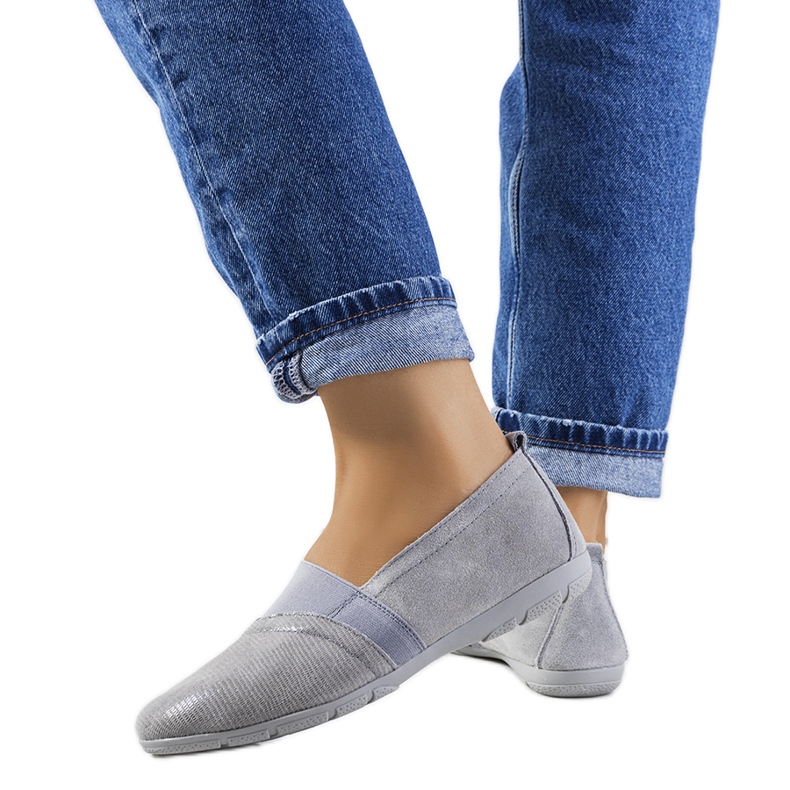 Baskets en cuir Boirs Gris