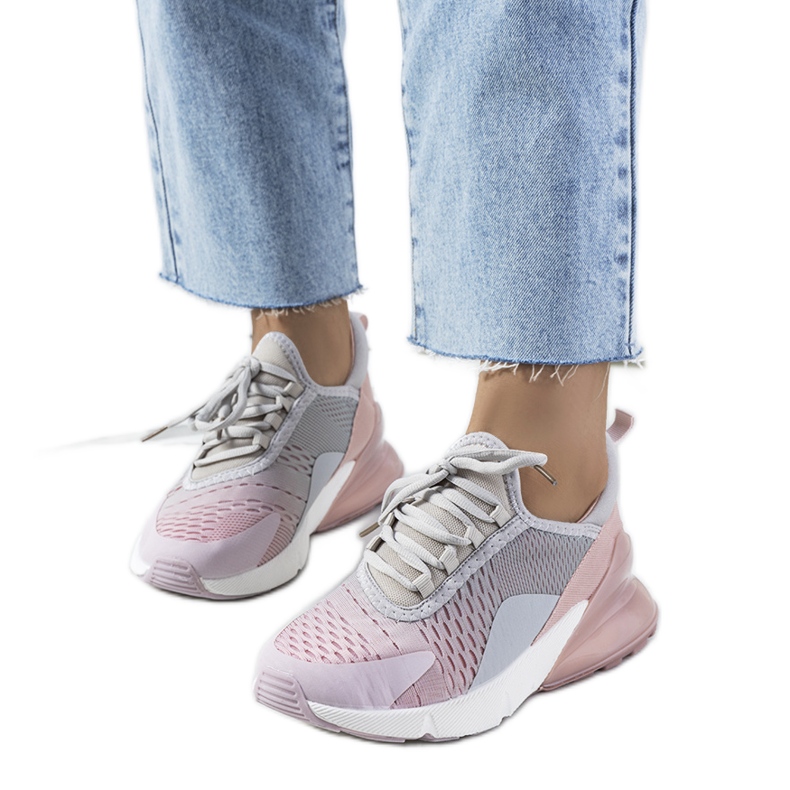 Baskets de sport grises Glaner rose Baskets de sport grises Glaner rose