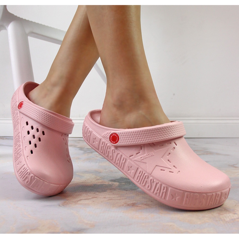 Chaussons roses femme kroks rose Big Star II275008