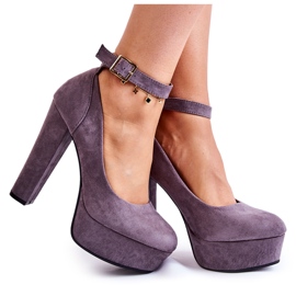 WS1 Escarpins en daim sur la plate-forme grise Gottie multicolore