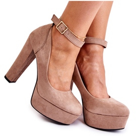 WS1 Escarpins en daim sur la plateforme beige Gottie