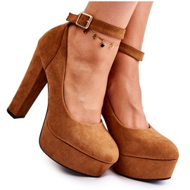 WS1 Escarpins en daim sur la plateforme Camel Gottie brun