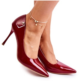 Vinceza Escarpins classiques laqués Lerisa rouge