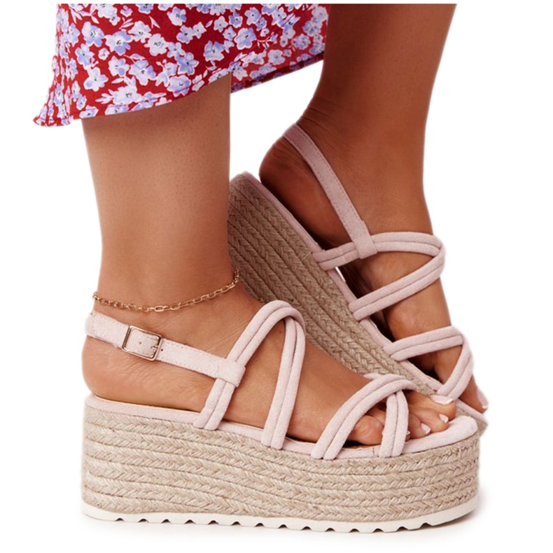 PS1 Sandales à plateforme beige avec tressé beige Crazy In Love